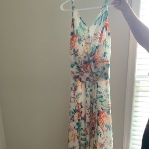 High low asymmetric floral dress